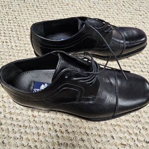 Stafford Men's Cap Toe Oxford Black Leather Lace Up Dress‎ Shoes Size 8.5 M